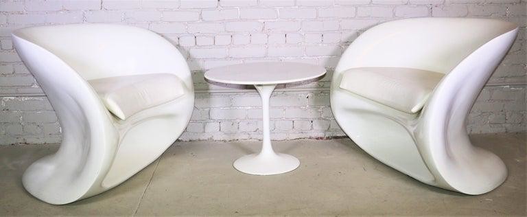 Pair of Earo Aarnio Curved Chairs And Side Table