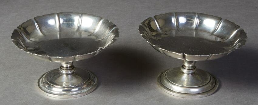 Pair of Sterling Silver Footed Compotes, 20th c., by