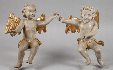 Pair of hovering angels