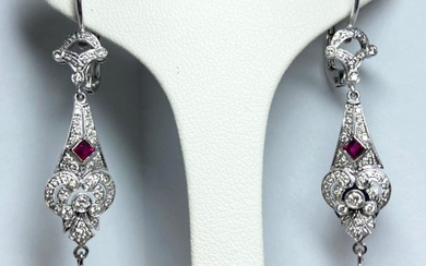 Pala Diamond - Drop earrings White gold - Diamond