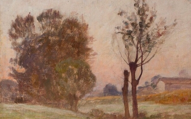 Paul SEBILLEAU (1847-1907) La Brède, 1902 Huile sur toile signée, située et datée "La Brède...
