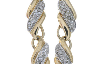 Pave-set diamond earrings
