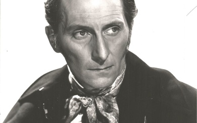 Peter Cushing signed 10x8 inch vintage black and white...