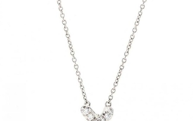 Platinum and Diamond Pendant Necklace, Tiffany & Co.