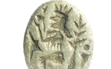 Prehistoric, Bronze Age steatite Stamp seal, - 24×23×18 mm - (1)