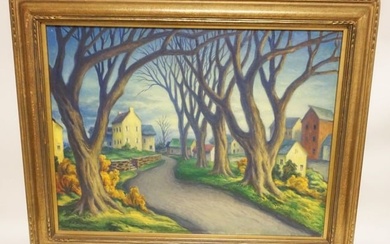R.A.D. MILLER (1905-1966) AMERICAN OIL PAINTING
