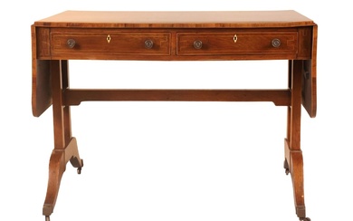 Regency Inlaid Rosewood Library Table