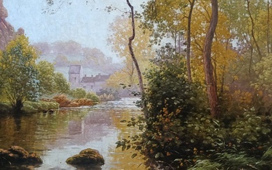 René His (1877-1960) - Le château sur la rivière
