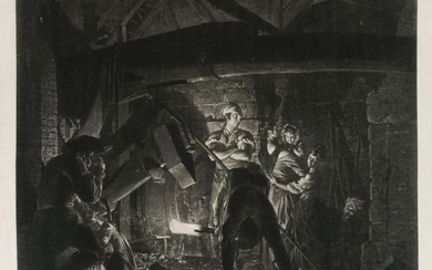 Richard Earlom (Londra, 1742 - 1822) An iron forge. J...