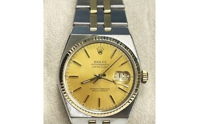 Rolex Datejust Oysterquartz 14K Yellow Gold Stainless Steel
