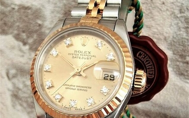 Rolex - Oyster Perpetual Lady Datejust Diamonds - "NO RESERVE PRICE" - Ref. 69173 - Women - 1990-1999