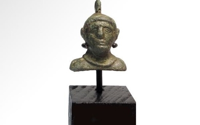 Roman Bronze Bust of a Gladiator Amulet, c. 2nd Century