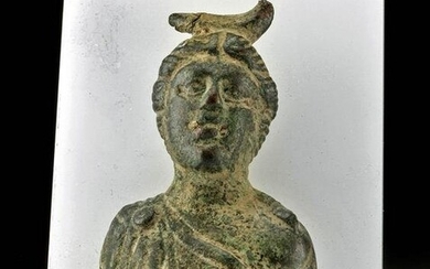 Roman Bronze Steelyard Weight - Bust of a Woman