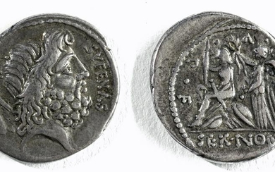 Roman Republican Silver Denarius Coin - 3.9 g