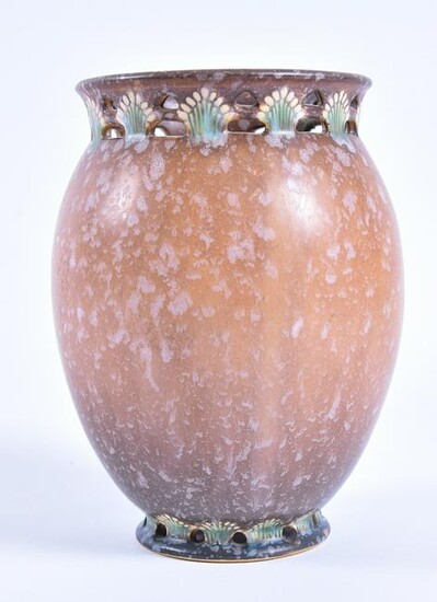 Roseville Ferella Bulbous Vase Height: 8 inches