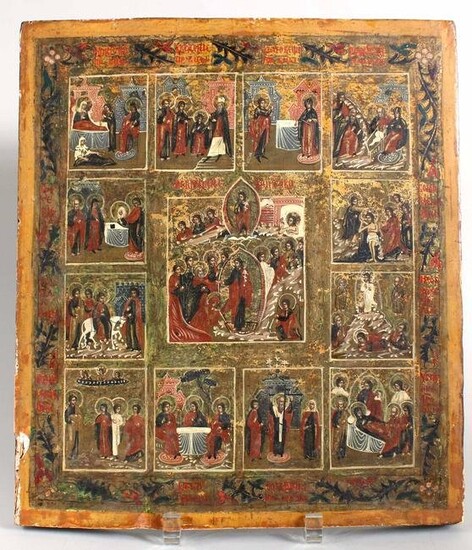 Russian Icon Panel, Complete Resurrection