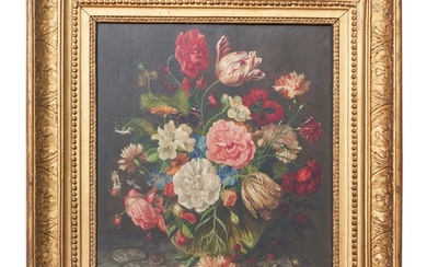 S. X. Pieter Dutch 18th Century A floral still life with flo...