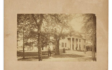 (SLAVERY & ABOLITION.) Photograph of two formerly enslaved workers at Fort Hill Planatation, the