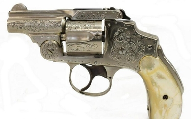 SMITH & WESSON SAFETY 3RD MODEL ENGRAVED NICKEL