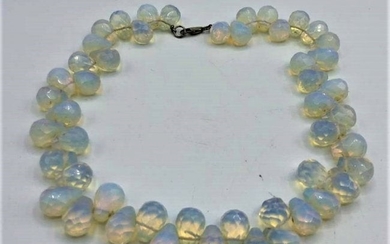 Sabino Opalescent Glass Bead Necklace, Paris, France