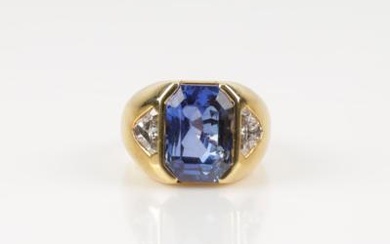 Saphir Diamant Ring