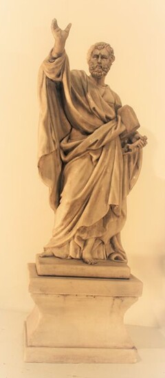 Sculpture, Saint Peter - 70 cm (1) - Marble - Mid 20th century