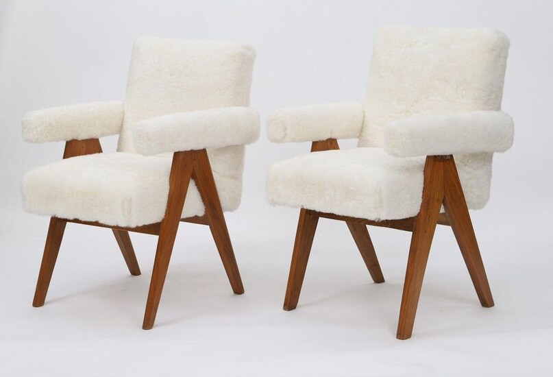 Set of two "SENATE-COMMITTEE CHAIRS" by Pierre Jeanneret...