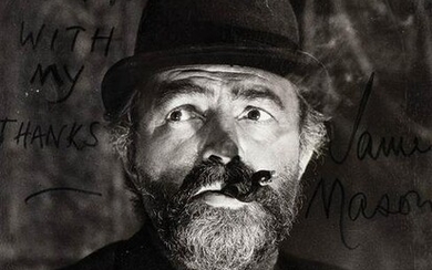 Signed portrait of James Mason. 1965 ca.: Photograph