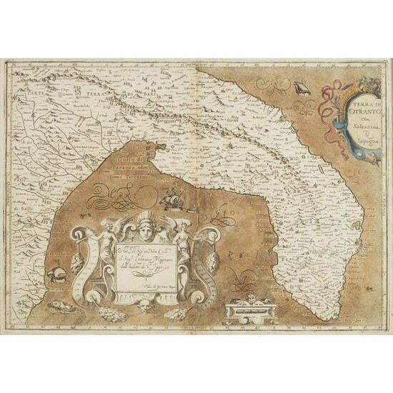 Six hand-coloured maps of Southern Italy, The Black Sea