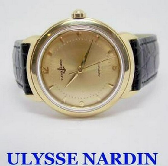Solid 18k ULYSSE NARDIN Automatic Watch c.1960s in
