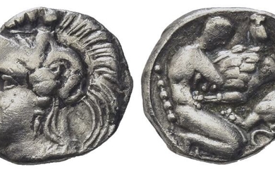 Southern Apulia, Tarentum, c. 325-280 BC. AR Diobol (11mm, 0.95g)....