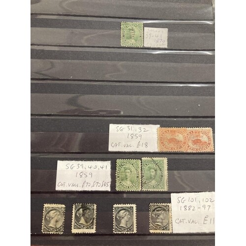 Stamps: Canada and Colonies, one stockbook containing many s...
