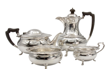 Sterling Silver Tea and Coffee Set, 4pcs, Atkin Brothers, Sheffield,...