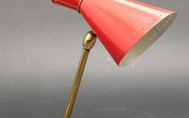 Stilnovo Enameled Metal & Brass Desk Lamp