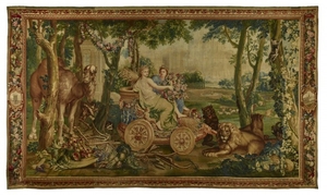 TAPISSERIE D'ÉPOQUE LOUIS XIV La Terre, Tenture des "Eléments" Manufacture royale des Gobelins d'après les cartons de Charles Le Brun (1619-1690)