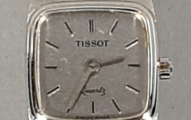TISSOT Montre bracelet de dame en or blanc 18 K (750/oo), la lunette de forme...