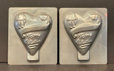 TO MY VALENTINE early 20thc Chocolate Mold, 2-piece