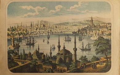 TURQUIE – CONSTANTINOPLE. XIXe siècle. Constantinople, lithographie par...