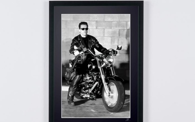 Terminator 2 Judgment Day - Arnold Schwarzenegger - Fine Art Photography, Luxury Wooden Framed 70X50 cm - Limited Edition Nr 04 of 30 - Serial ID 20506 - - Original Certificate (COA), Hologram Logo Editor and QR Code