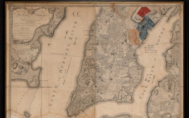 The top sheet of the famous Ratzer Map - with additions relating to an 1810 real estate dispute