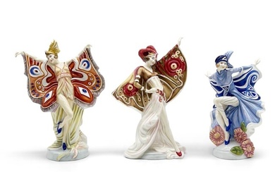 Three Royal Doulton Porcelain Butterfly Ladies