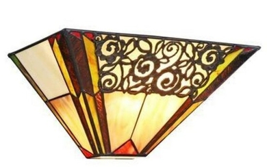 Tiffany Stained Art Glass Sconce