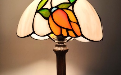 Tiffany Style - Table lamp - Bronze, Stained glass
