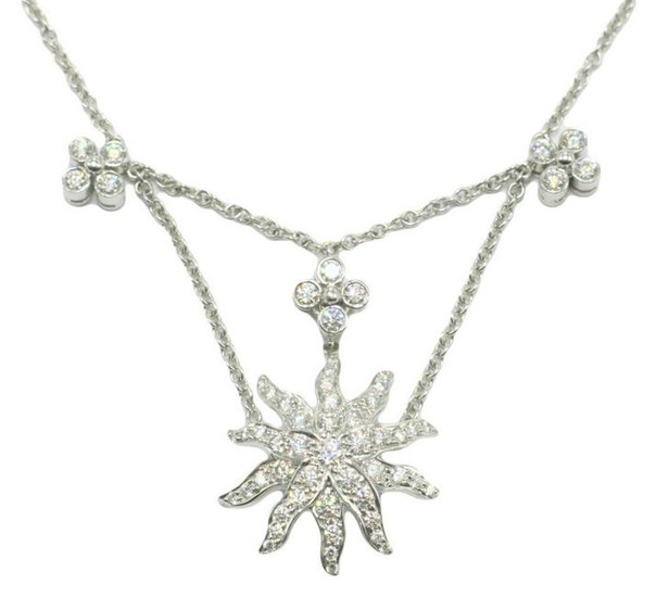 Tiffany & Co. Platinum "Starburst" Diamond Necklace