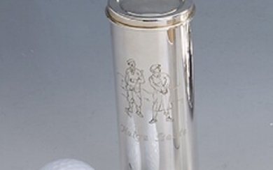 Tiffany&Co. golf ball box , Sterling silver,golf...