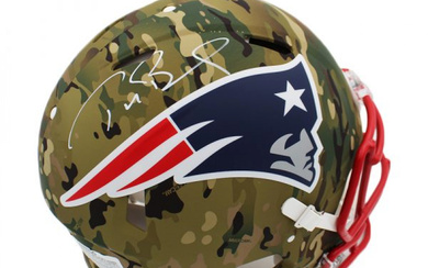 Tom Brady Signed Patriots Full-Size Authentic On-Field Camo Alternate Speed Helmet (Fanatics)