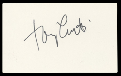 Tony Curtis Signed 3x5 Index Card (Beckett)