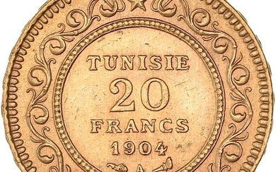 Tunisia (French protectorate). 20 Francs 1904-A