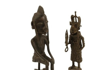 Two African Bronze Figures.