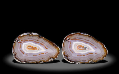 Two Agate Cross-Section Slabs